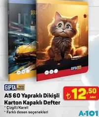 GIPTA A5 60 YAPRAKLI DİKİŞLİ KARTON KAPAKLI DEFTER ÇİZGİLİ/KARELİ indirimli fiyat GIPTA A5 60 YAPRAKLI DİKİŞLİ KARTON KAPAKLI DEFTER ÇİZGİLİ/KARELİ fiyat ve kampanya bilgisi